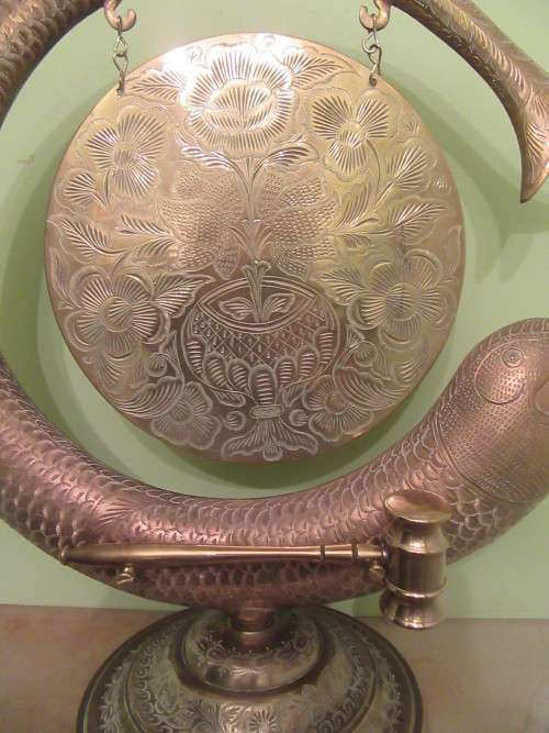 Large Brass Fish Shaped Dinner Gong