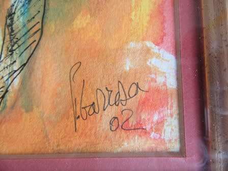 Framed Mixed Media Abstract Nude