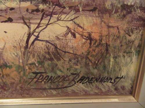 Original SA Art - Francois Badenhorst Babob Tree Landscape