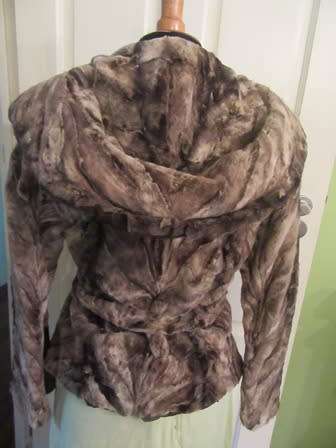 Gorgeous Manzari  Milano  Vintage Mink Fur Coat with Hood