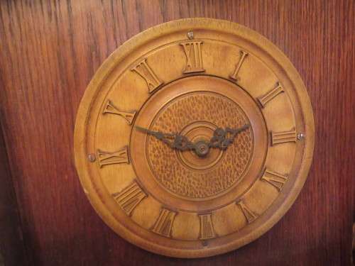 Oak Wall Clock Battery Operated