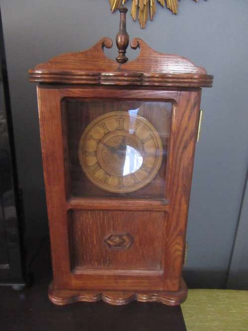 Oak Wall Clock Battery Operated