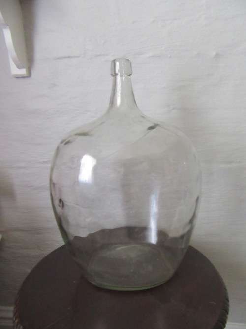 Vintage Clear Glass  Demijohn Bottle For Maureen Only