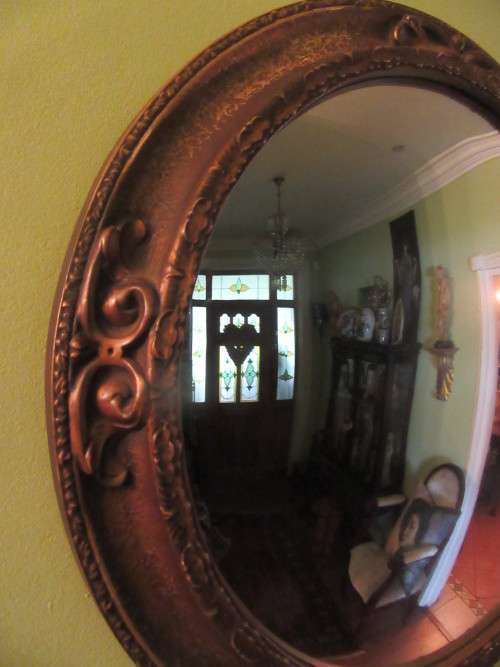 Gilt Covex Large Round Mirror