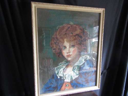 Framed Tapestry of "The Blue Boy"