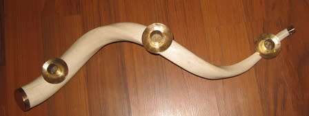 Horn Candelabra with Brass Fittings