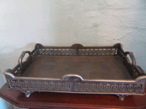 Stunning  Footed Gallery Tray
