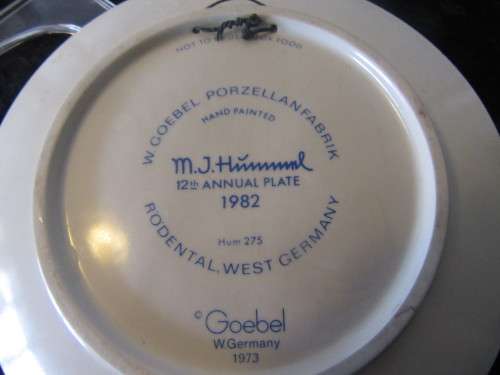 Hummel Aniversary Plate 1982