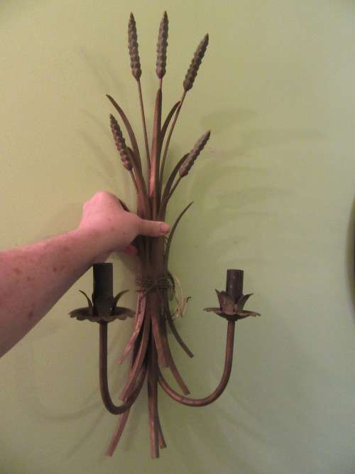 Pair Of Wheat Wall Lights