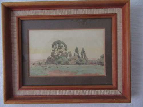 Beautifully Framed Landscape By Erich Meyer dated 1915