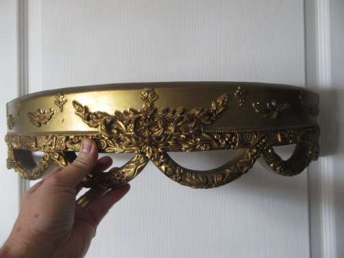 Gold Half Moon Decorative Wall Shelf
