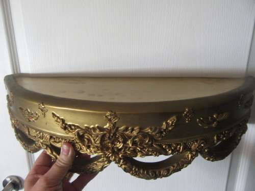 Gold Half Moon Decorative Wall Shelf