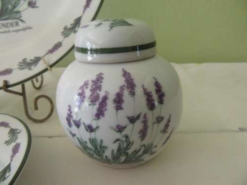 Wiesenthal  Porcelain GermanyLavender Rack Plates with Matching Ginger Jars