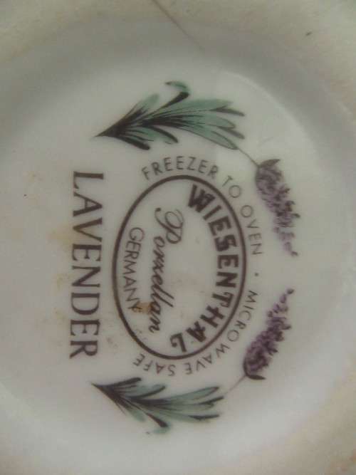 Wiesenthal  Porcelain GermanyLavender Rack Plates with Matching Ginger Jars