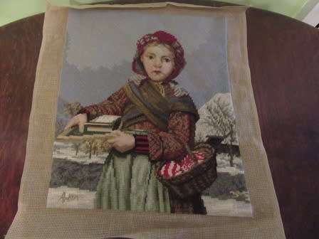 Unframed Tapestry of  A Autum Scene