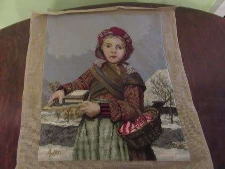 Unframed Tapestry of  A Autum Scene