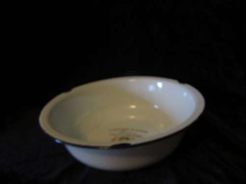 Enamel Basin with LA BOUTIQUE De Fleurs Madelaine Motif with Roses