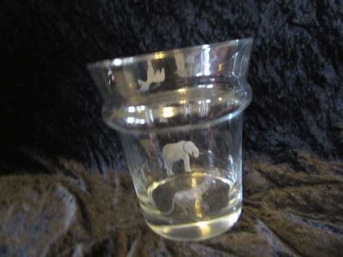 Etched  Crystal  Ice Bucket