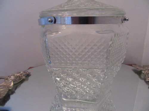 Hobnail  Cut Glass  Cookie Jar