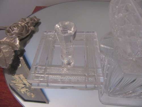 Crystal Square Candy Dish With Lid