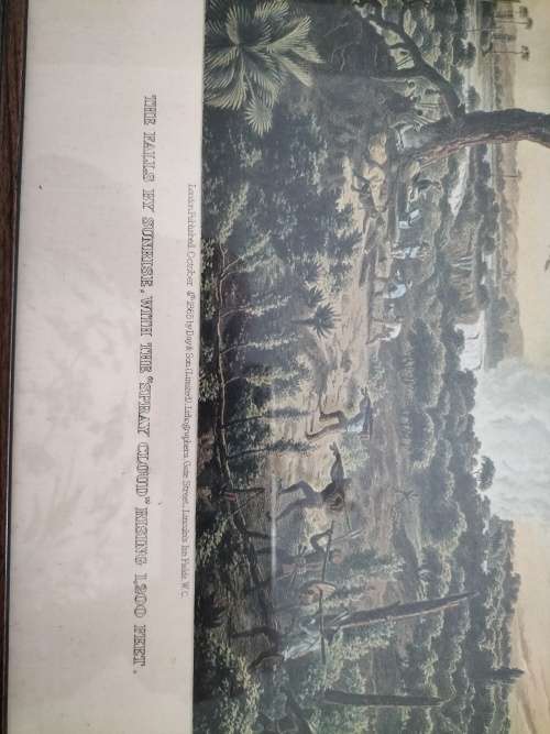 Set of 4 Thomas Baines Lithographs of The Victoria Falls