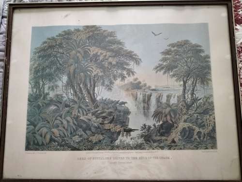 Set of 4 Thomas Baines Lithographs of The Victoria Falls