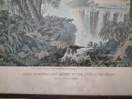 Set of 4 Thomas Baines Lithographs of The Victoria Falls