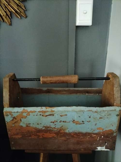 Vintage Wooden Caddy/ Tool Box