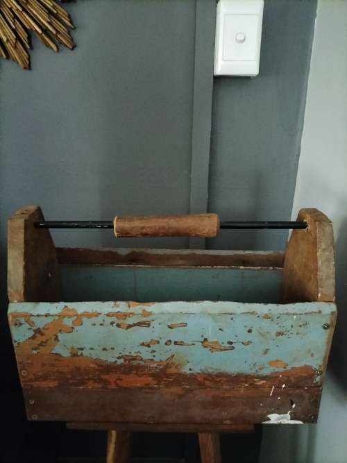 Vintage Wooden Caddy/ Tool Box