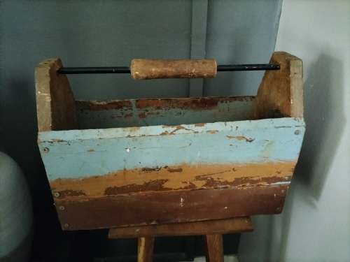Vintage Wooden Caddy/ Tool Box