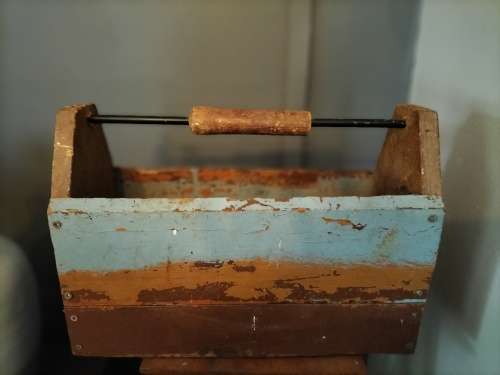 Vintage Wooden Caddy/ Tool Box