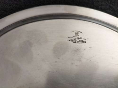 Viners of Sheffield Plate Gravy Boat & Saucer