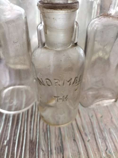 Group of  Clear Vintage Anthropology Bottles