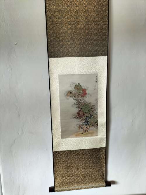 Chinese Silk Painting Scroll