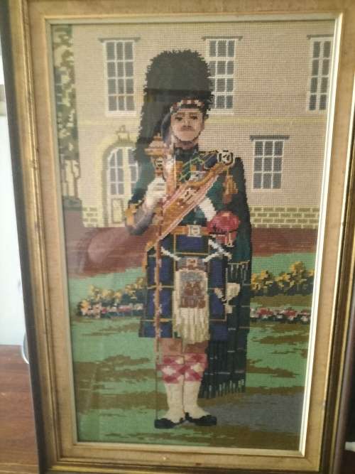 Tapestry Framed of a Dragoon Gaurd