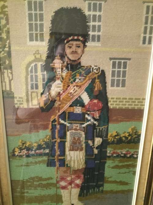 Tapestry Framed of a Dragoon Gaurd