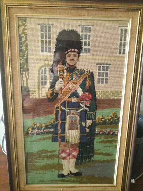 Tapestry Framed of a Dragoon Gaurd