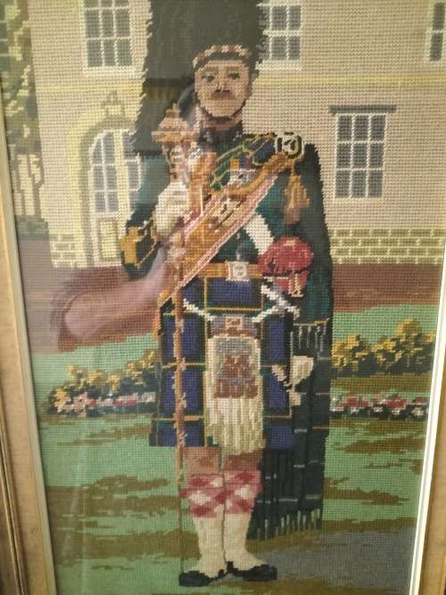 Tapestry Framed of a Dragoon Gaurd