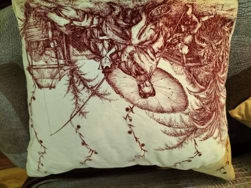 Pair of Chinese Chinoiserie Pattern Scatter Cushions