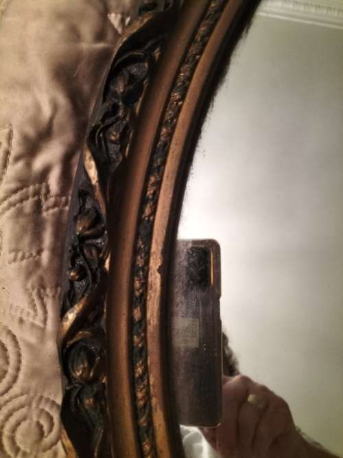 Gold Oval Mirror