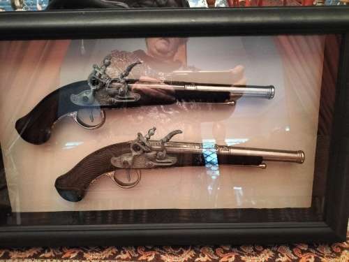 Framed Pair of  Pistols in A Shadow Box