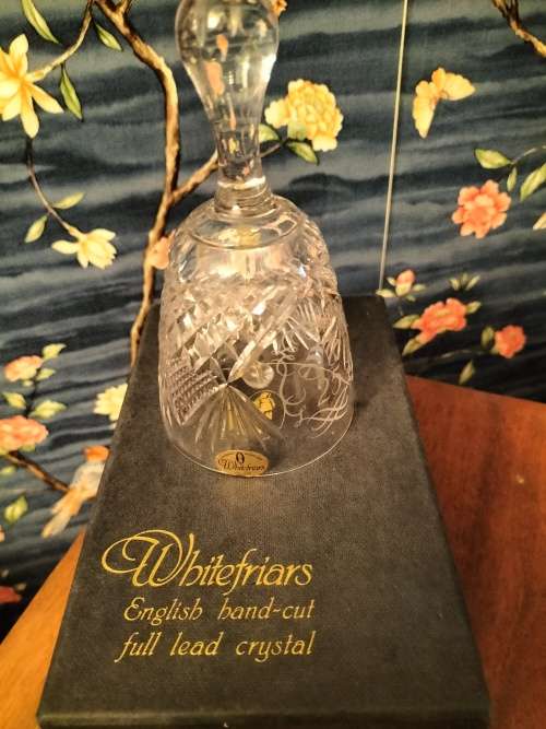 White friars English Hand Cut Full Lead Crystal Bell