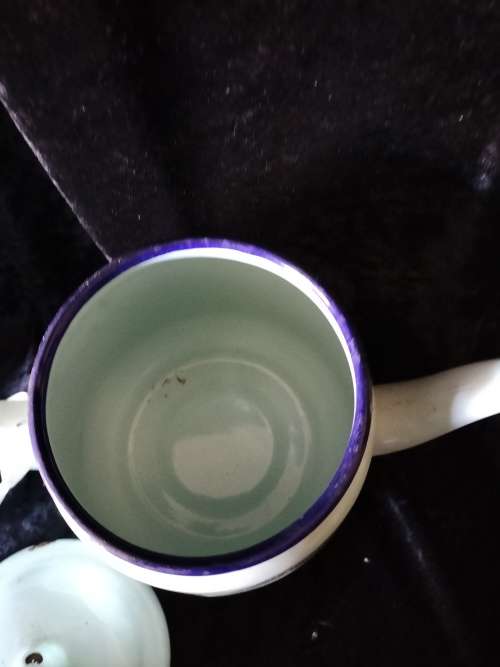 Vintage Enamel  Teapot Pale Blue