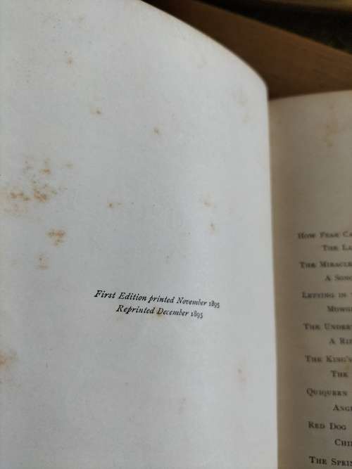 The Second Jungle Book By Rudyard Kipling dated 1895