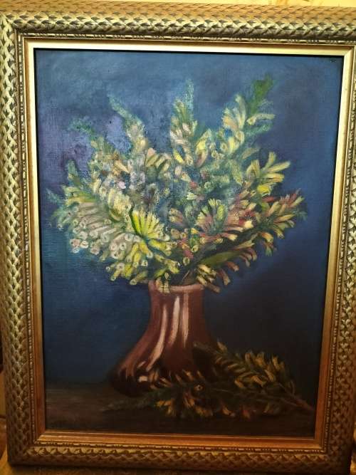 Framed Floral Still life Painting by A. Wasener