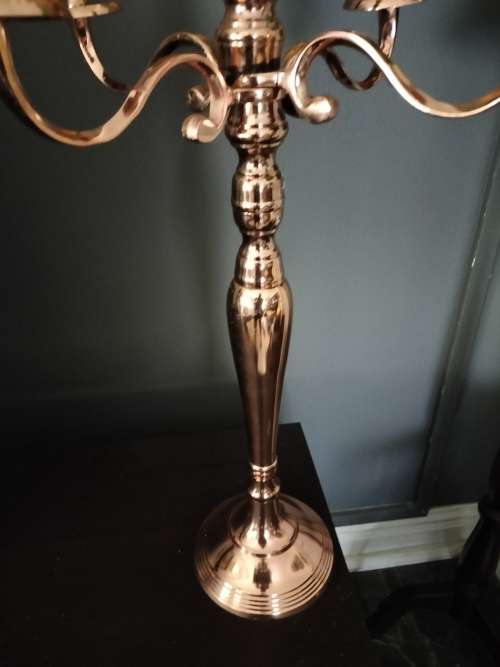 Large Copper Tone  4 Arm Candelabra