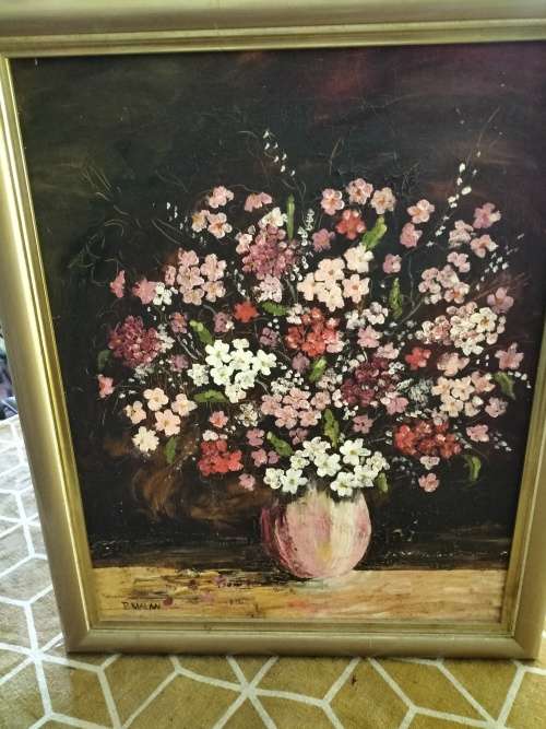 Bowl  of Flowers by P Malan