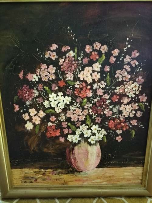 Bowl  of Flowers by P Malan