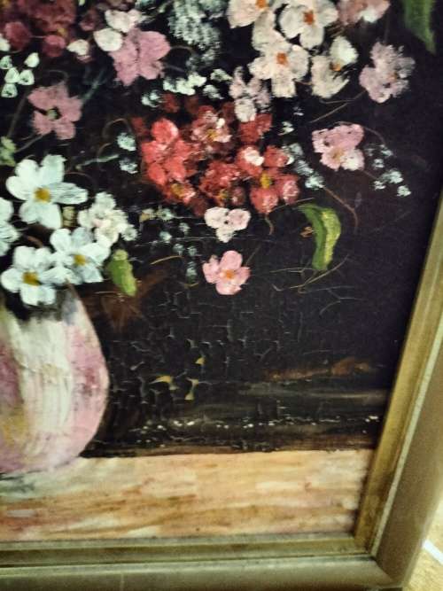 Bowl  of Flowers by P Malan