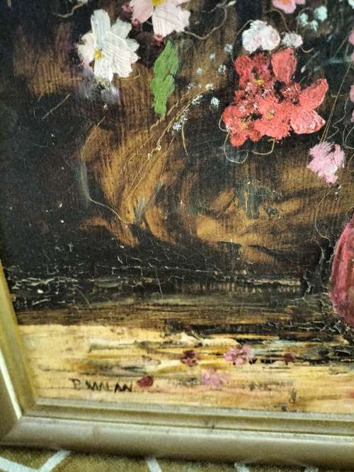 Bowl  of Flowers by P Malan